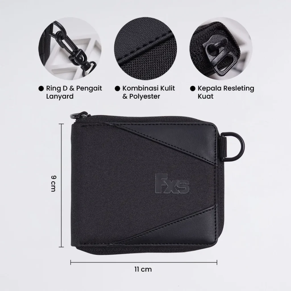 Foxsories - Dompet Lipat Leher Hanging Wallet — Size Chart
