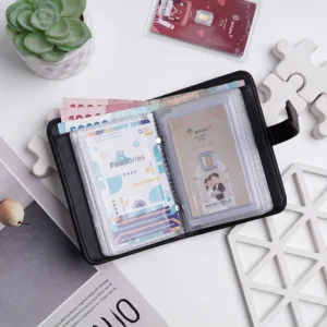 Foxsories - Dompet Kulit Kartu Mika Emas Antam 24 Slot