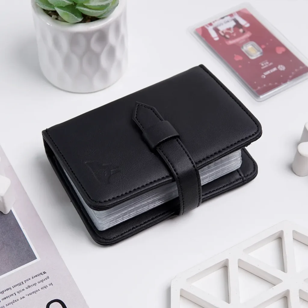 Foxsories - Dompet Kulit Kartu Mika Emas Antam 24 Slot — Size Chart