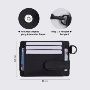 Foxsories - Dompet Leher Kartu Cardholder Hanging Wallet