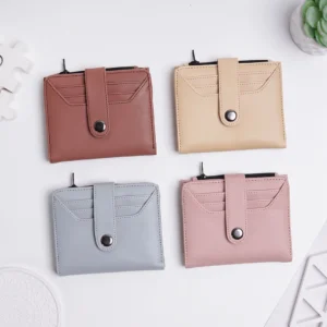 Foxsories - Dompet Uang Lipat Kartu Kulit - Dore