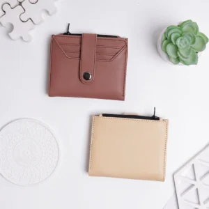 Foxsories - Dompet Uang Lipat Kartu Kulit - Dore