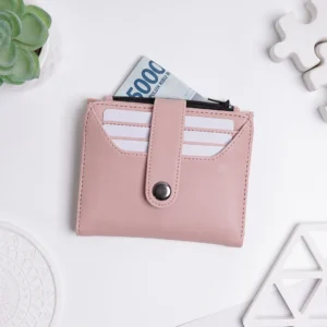 Foxsories - Dompet Uang Lipat Kartu Kulit - Dore