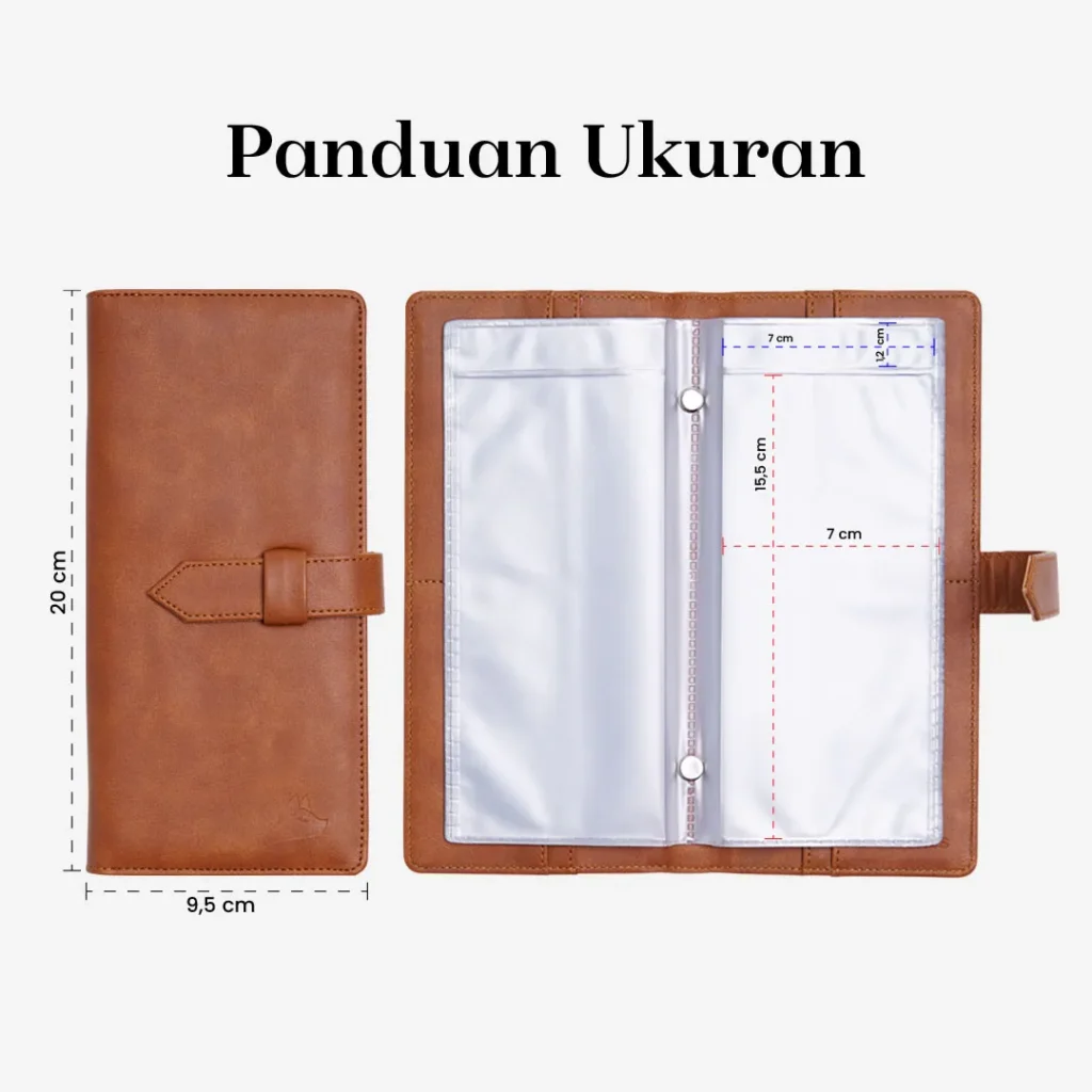 Foxsories - Dompet Kulit Panjang 32 Slot Mika Keuangan - Moya — Size Chart
