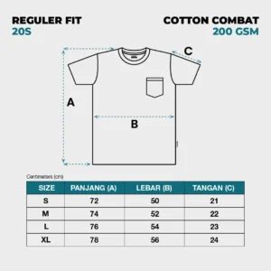 Foxsories - Heavyweight Tshirt Kaos Polos Pocket Reguler Fit 20s