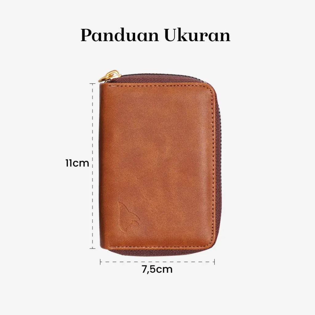 Foxsories - Dompet Uang Kartu Koin Kulit - Eve — Size Chart