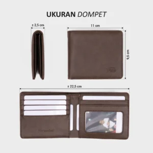 Foxsories Dompet Lipat Pria Vesper Kulit Sintetis Wallet Minimalis
